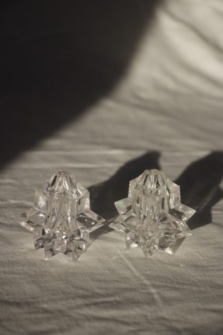 Lucite Geometric Salt & Pepper Shakers