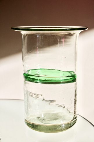 Green Accent Glass Vase