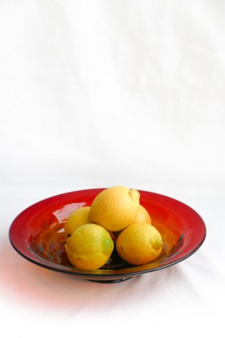 Vintage Cambridge Glass Amberina Console Bowl